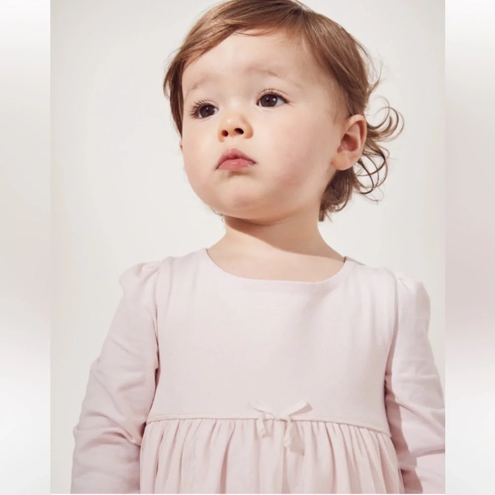 The Little White Company London ~Long-Sleeved Jersey Tutu Dress (3-6 months)